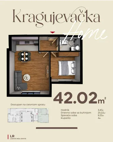 Osnova 42,02 m²