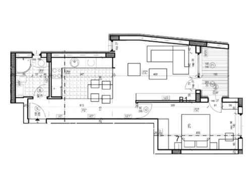 Novogradnja na Panteleju — stanovi 45–65 m², useljenje 2027. — raspored stana 2, prizemlje, 50,66 m²