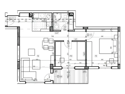Novogradnja na Panteleju — stanovi 45–65 m², useljenje 2027. — raspored stanova 9, 17, 25 i 32, I–IV sprat, 61,33 m²