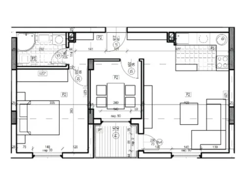 Novogradnja na Panteleju — stanovi 45–65 m², useljenje 2027. — raspored stana 38, IV sprat, 51,36 m²