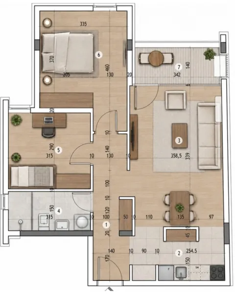 Raspored 65,73 m²